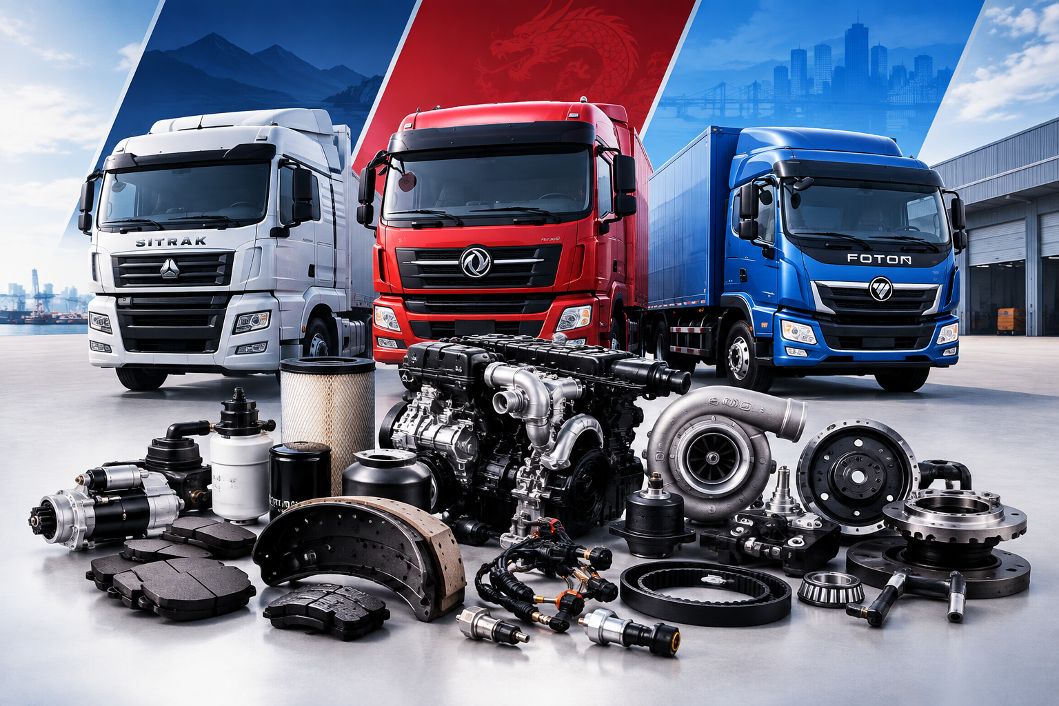 Запчасти для SITRAK, DONGFENG и FOTON — в наличии на складе